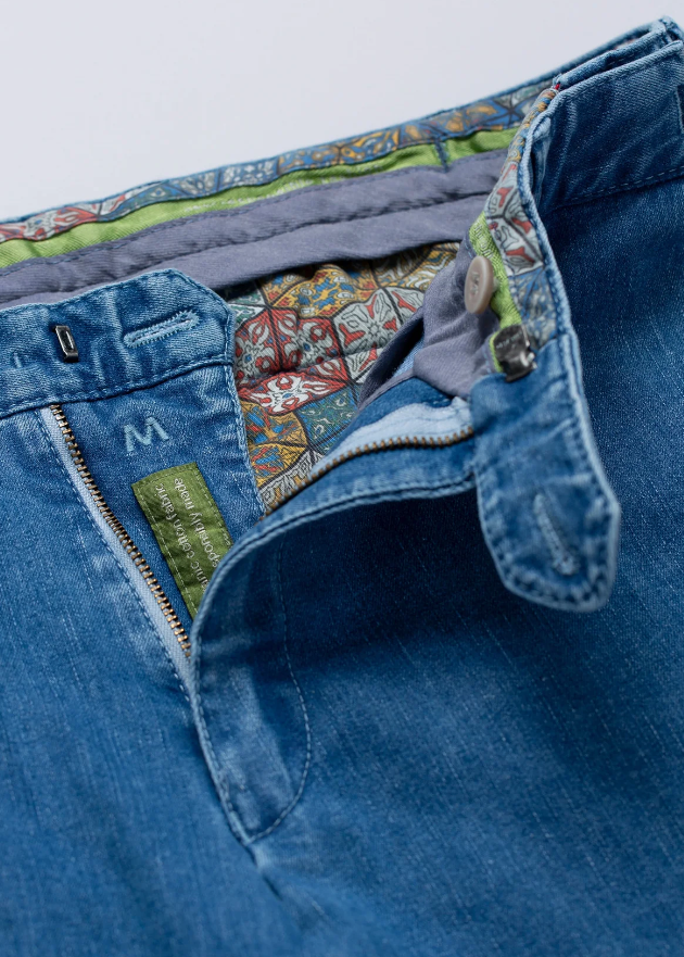 Meyer Slim Fit Super Stretch Denim Jeans - 4122S Oslo 16 Light Blue