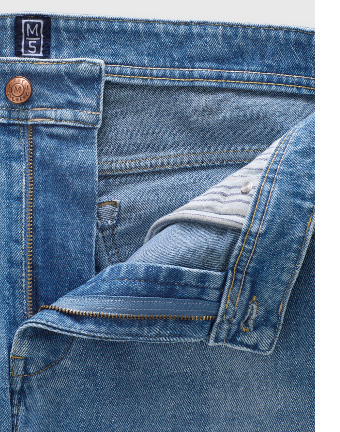 Meyer M5 Super-Stretch Denim Jeans - 6268 Light Blue