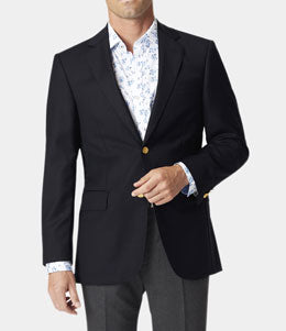 Navy Blue Single Breasted Blazer | Single Breasted Navy Blazer | Navy Single Breasted Blazer | Classic Single Breasted Blazer | Mens Single Breasted Blazer