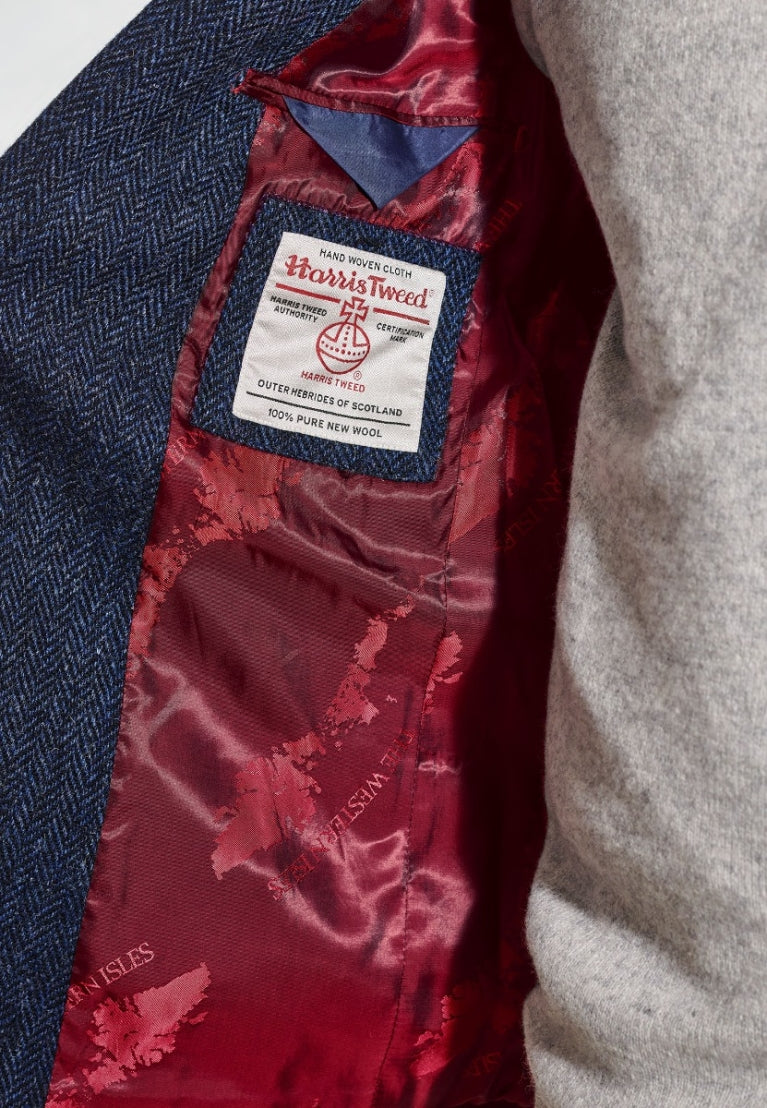 Brook Taverner Harris Tweed Herringbone Jacket - 3541A