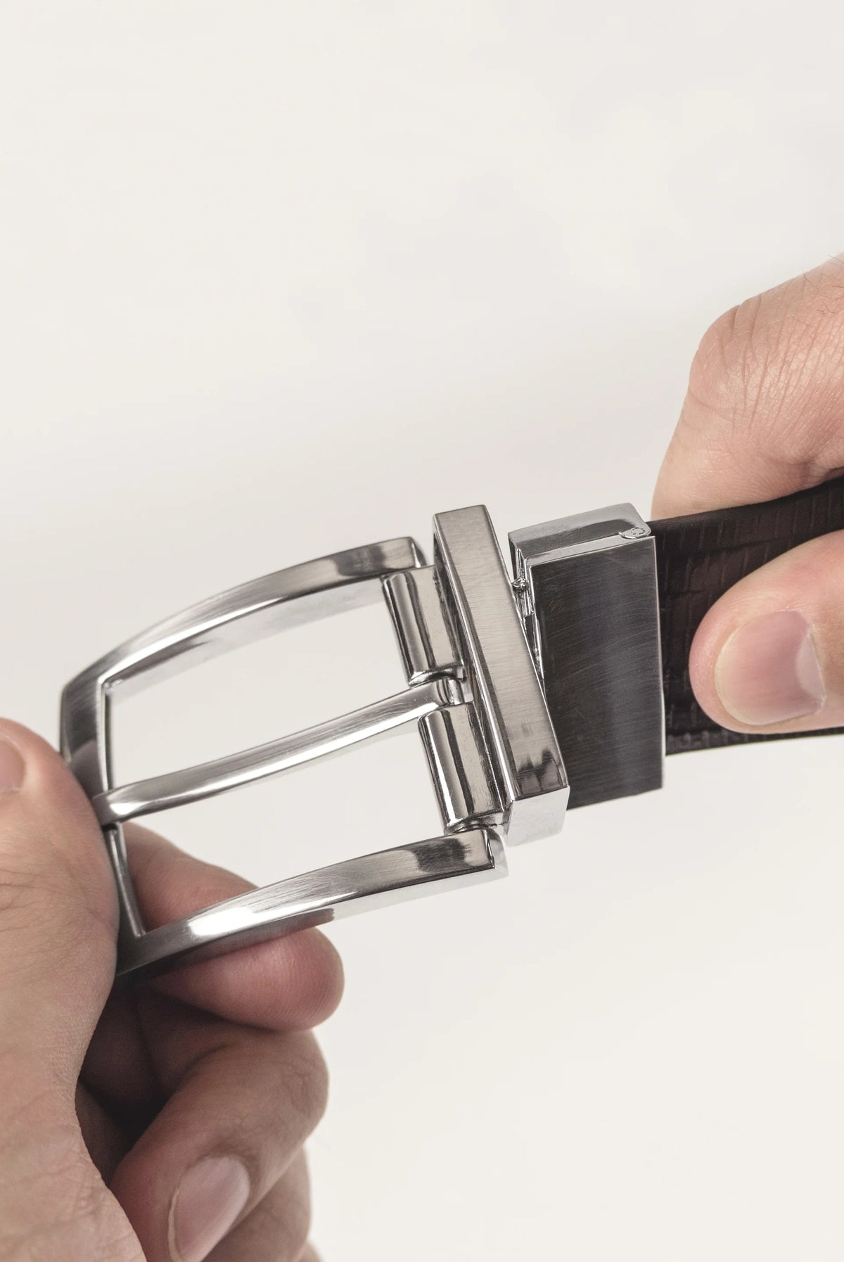 614 Meyer Reversible Leather Belt. Black/Brown