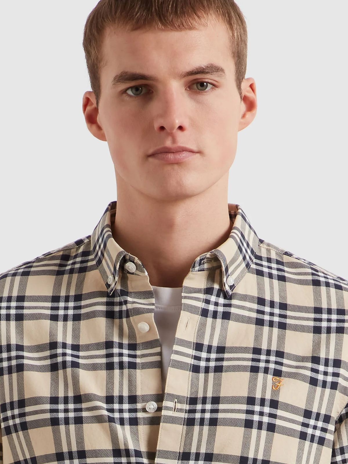 Brewer F4WSG010 - Check Short Sleeve Shirt. Available in 2 shades