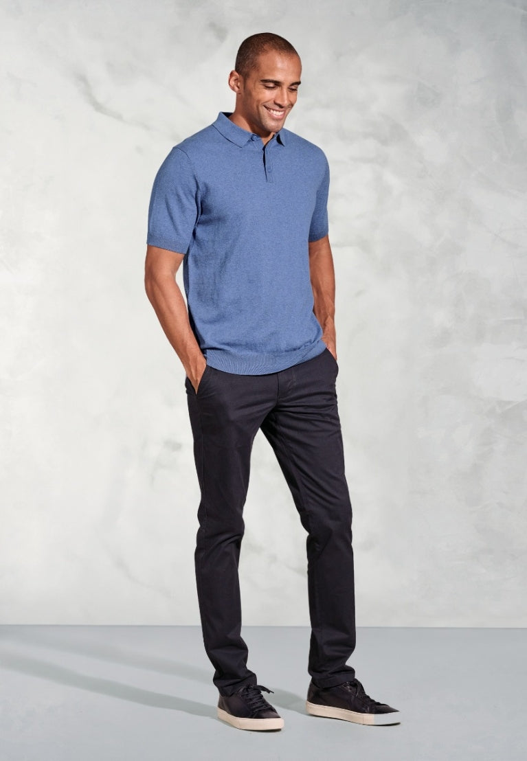 Lancaster Knitted Pure Cotton Polo Shirt. Available in 4 Shades