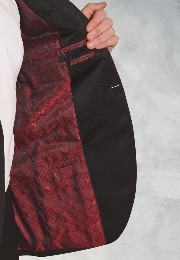Sapphire Black Wool Blend Dinner Suit