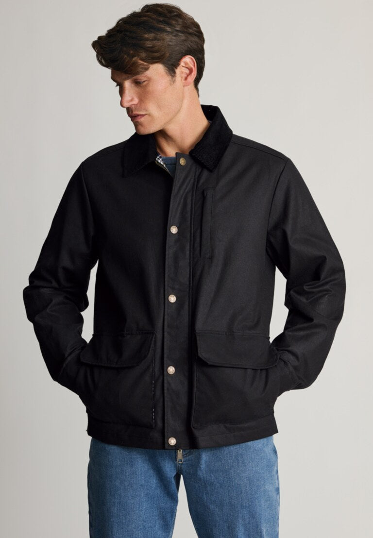 Tunstall Black Wax Cotton Jacket