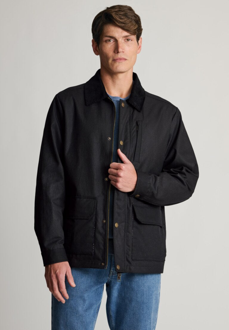 Tunstall Black Wax Cotton Jacket