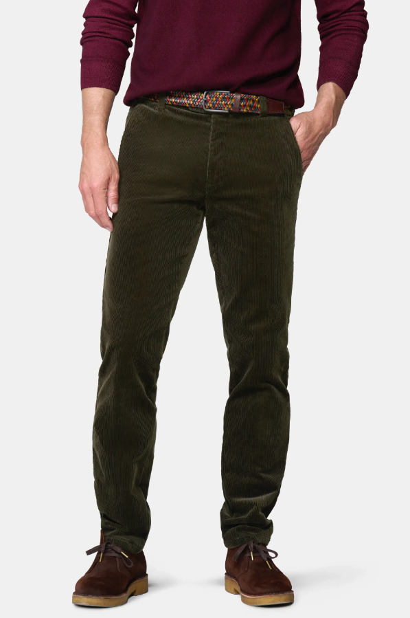 MEYER  3708 Roma Stretch Cord Chinos Available in 3 shades.