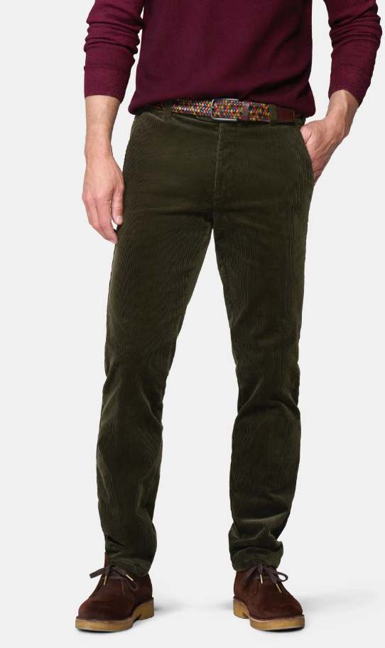 MEYER  3708 Roma Stretch Cord Chinos Available in 3 shades.
