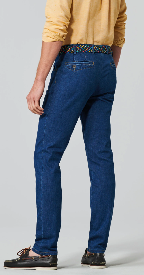 Meyer Slim Fit  Super Stretch Denim Jeans - 4122S Dublin.  17 Blue-Stone