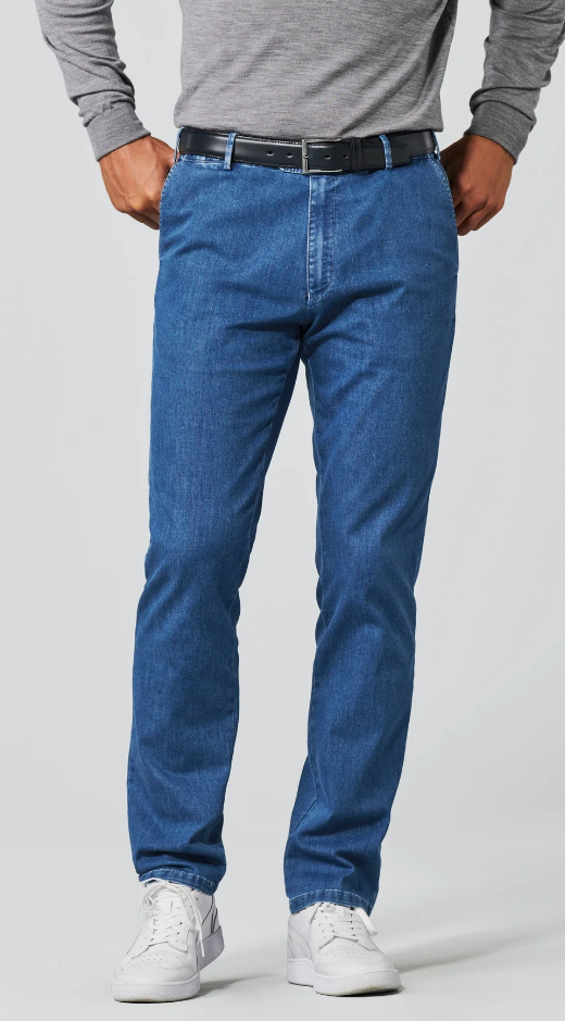 Meyer Slim Fit  Super Stretch Denim Jeans - 4122S Oslo  16 Light Blue