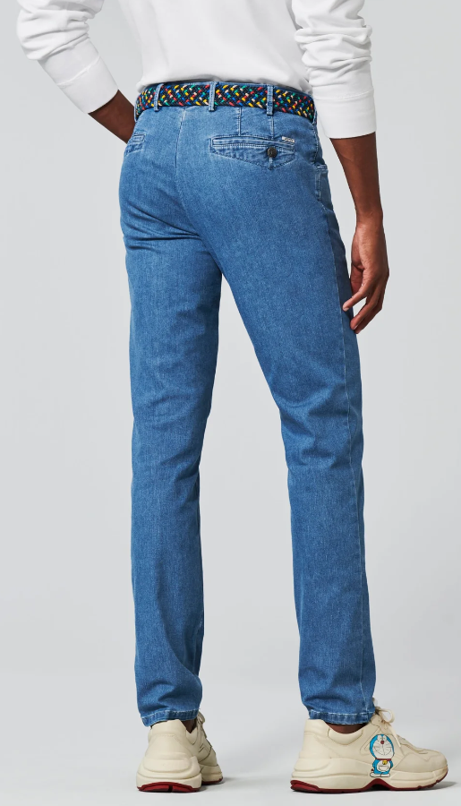 Meyer Slim Fit  Super Stretch Denim Jeans - 4122S Dublin.  16 Light Blue
