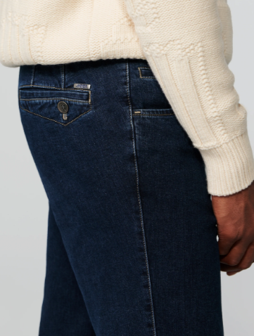 Meyer Slim Fit  Super Stretch Denim Jeans - 4541 Dublin.  17 Blue-Stone