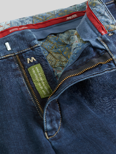 Meyer Slim Fit  Super Stretch Denim Jeans - 4541 Dublin.  17 Blue-Stone