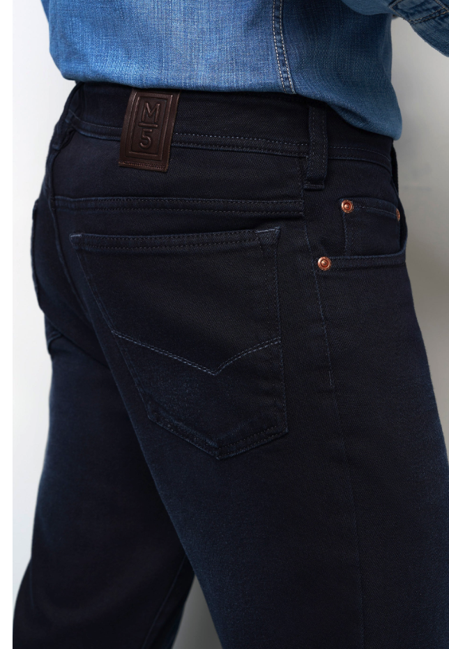 Meyer M5 Super-Stretch Denim Jeans - 6267 Dark Blue