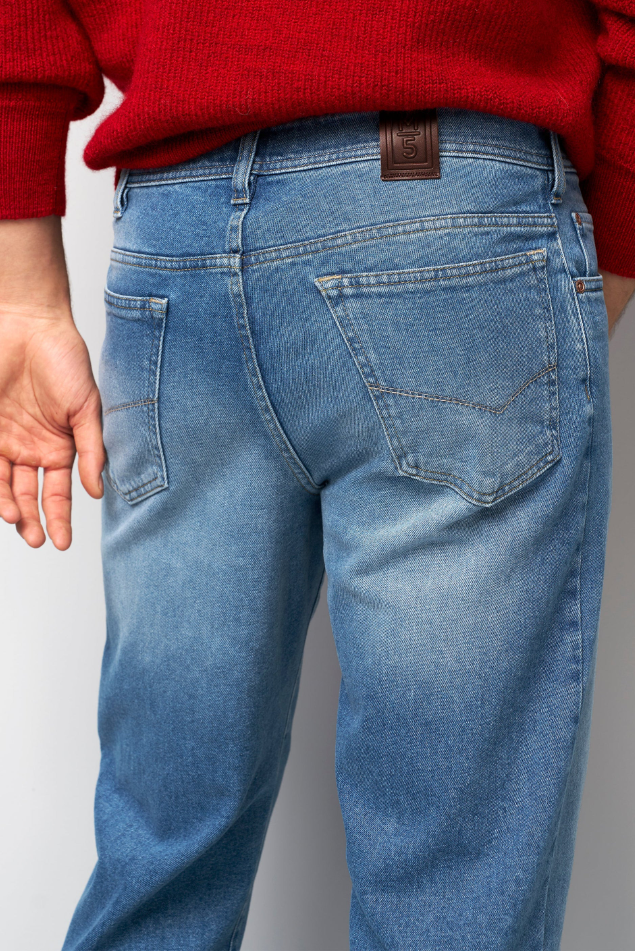 Meyer M5 Super-Stretch Denim Jeans - 6268 Light Blue