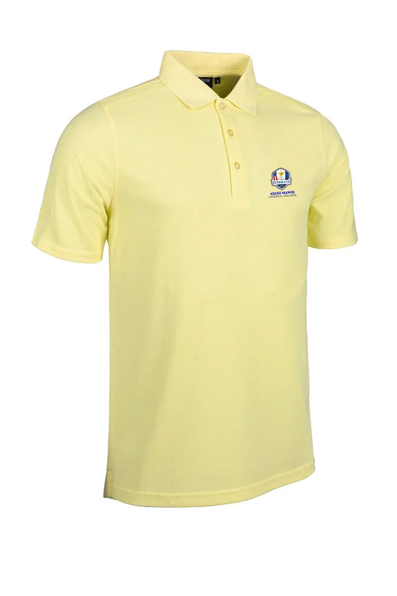 The Open  Mens Performance Pique Deacon Golf Polo Shirt