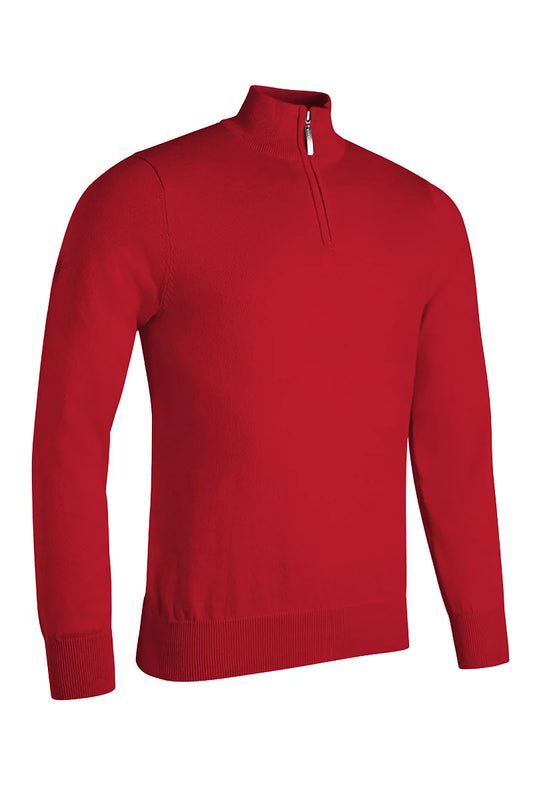 Mens Denver Quarter Zip Cotton Lightweight Sweater