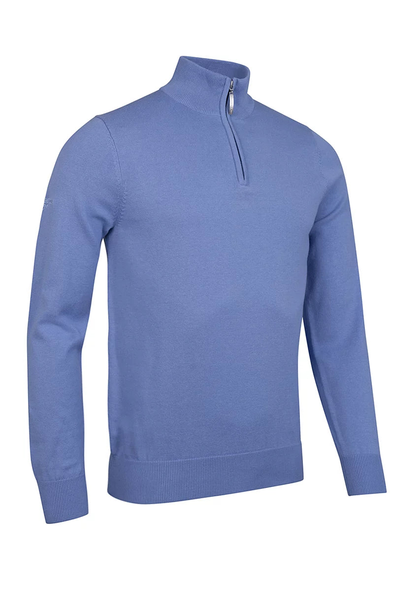 Mens Denver Quarter Zip Cotton Lightweight Golf Sweater