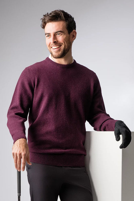 Mens Morar Crew Neck Lambswool Midweight Golf Sweater