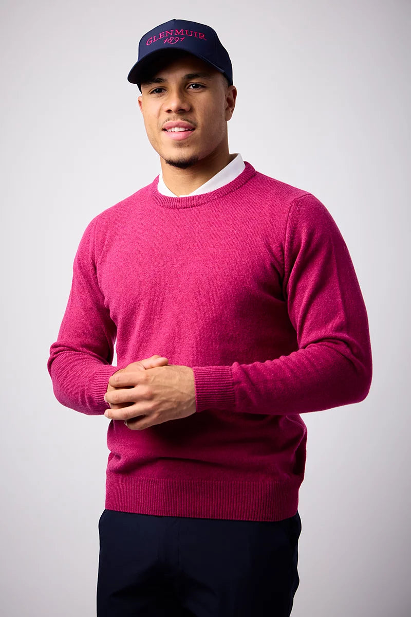 Mens Morar Crew Neck Lambswool Midweight Golf Sweater