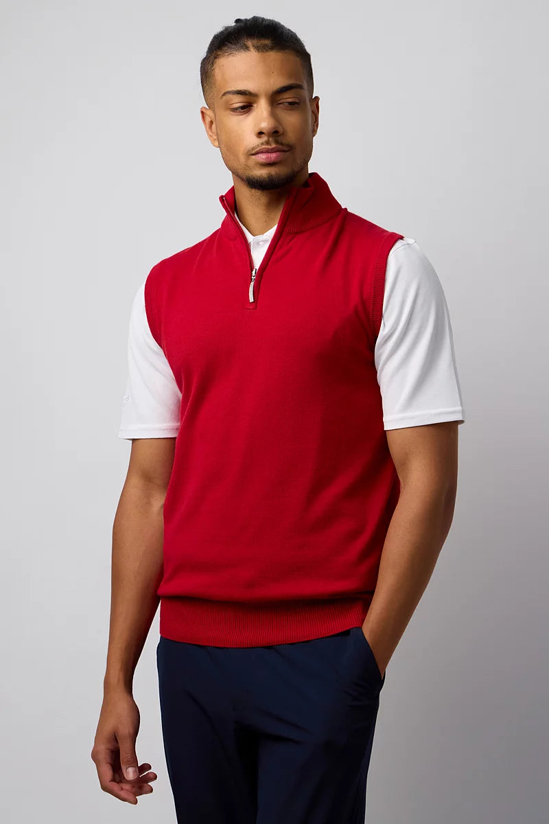Mens Quarter Zip  Cotton Lightweight Stanley Golf Slipover