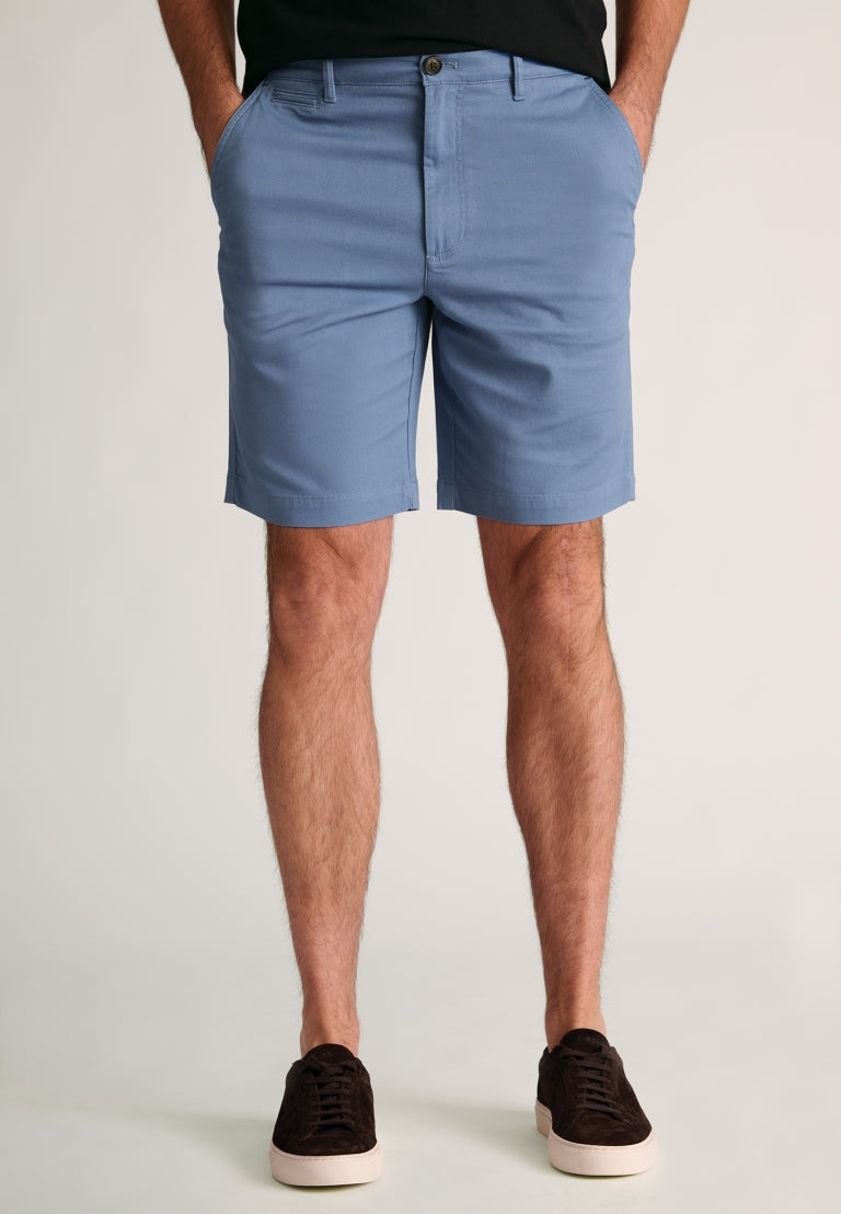 Brosnan Textured Stretch Cotton Regular Fit Chino Shorts