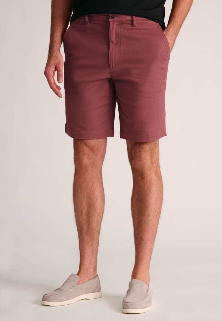 Brosnan Textured Stretch Cotton Regular Fit Chino Shorts