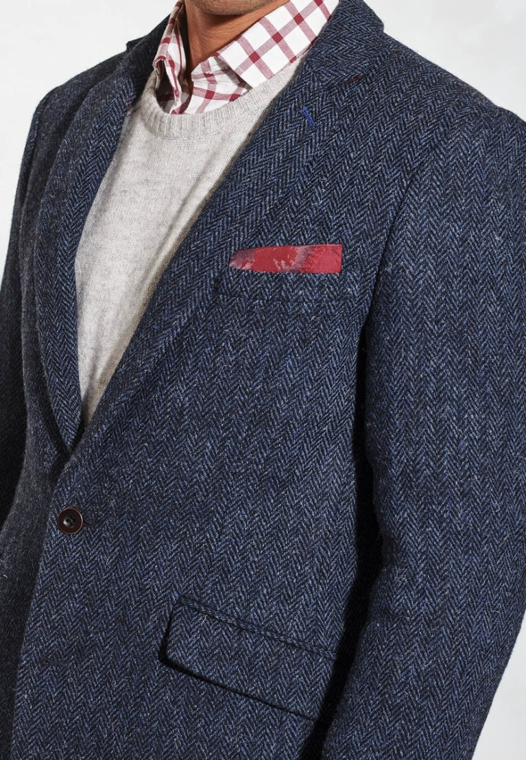 Brook Taverner Harris Tweed Herringbone Jacket - 3541A