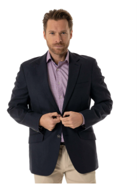 Gurteen Isla Navy Linen Cotton Jacket