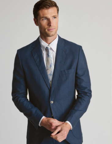 Navy Linen Jacket 54028