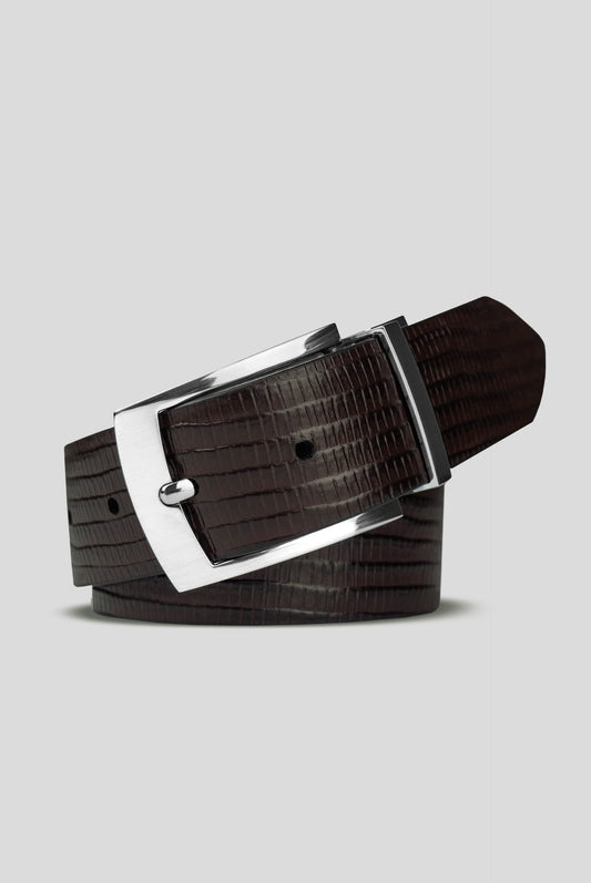 614 Meyer Reversible Leather Belt. Black/Brown
