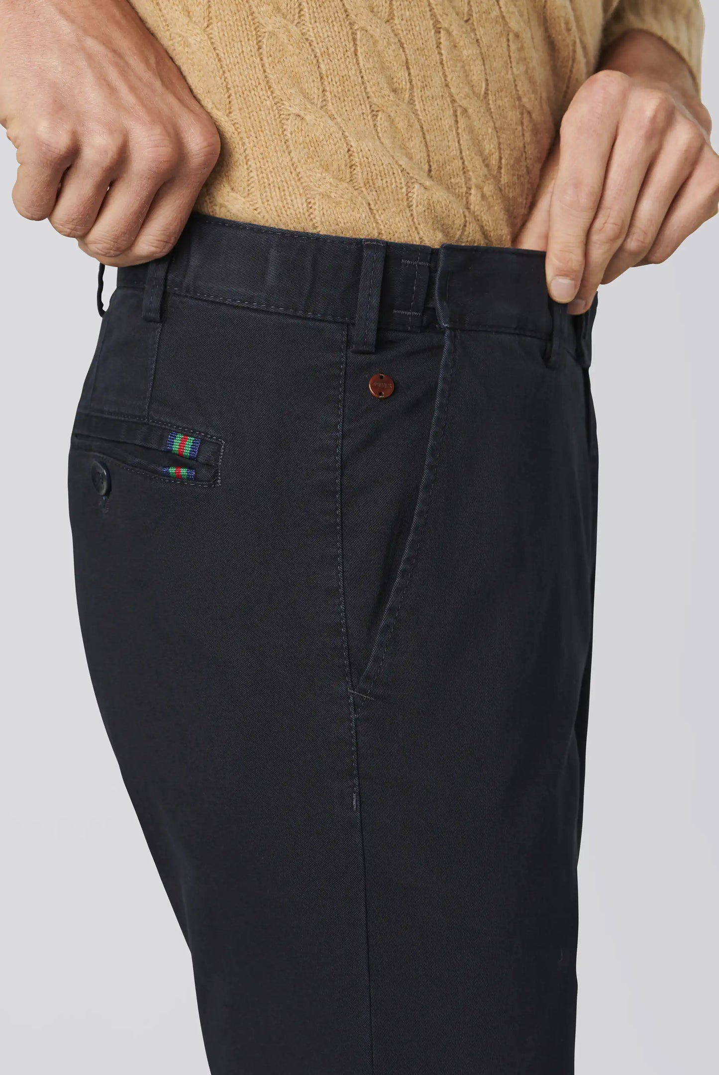 Meyer Smart Casual Expandable Waist Chino Trousers - 316 Oslo.  Available in 4 Shades.  Free UK Shipping Enter Code MEYERUK  at Checkout