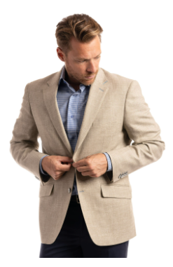 Gurteen Roxby Beige Herringbone Jacket