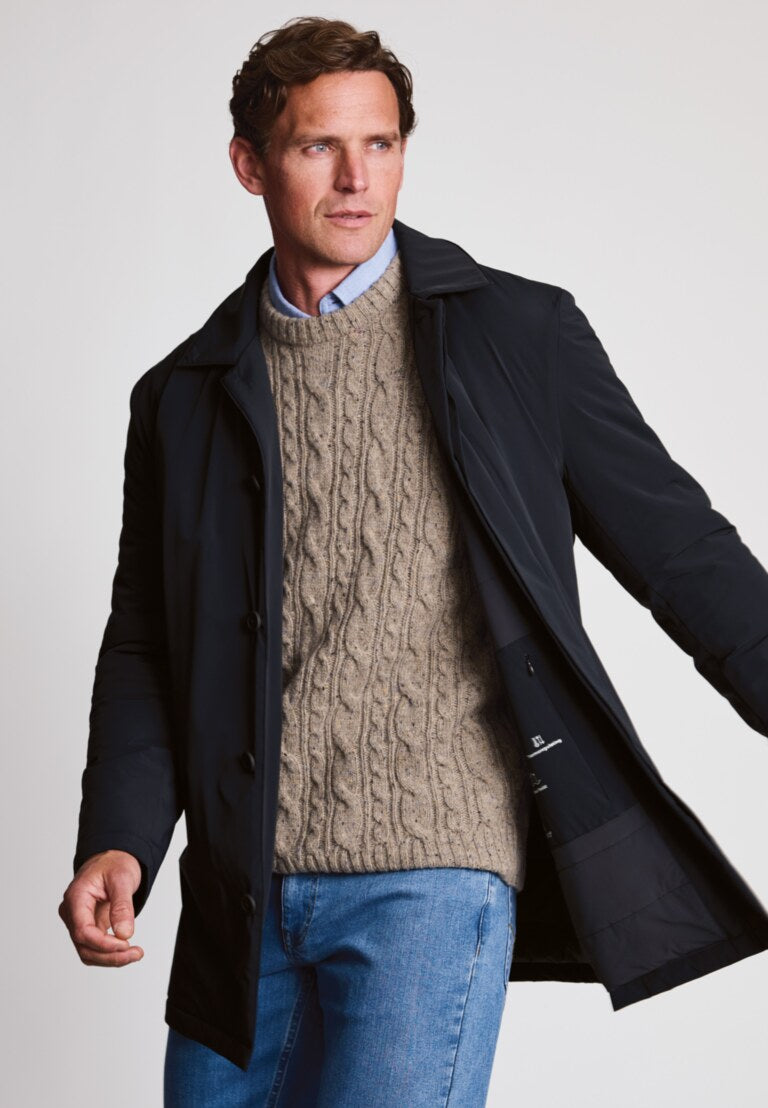 Somerdale Navy Performance Padded Car Coat