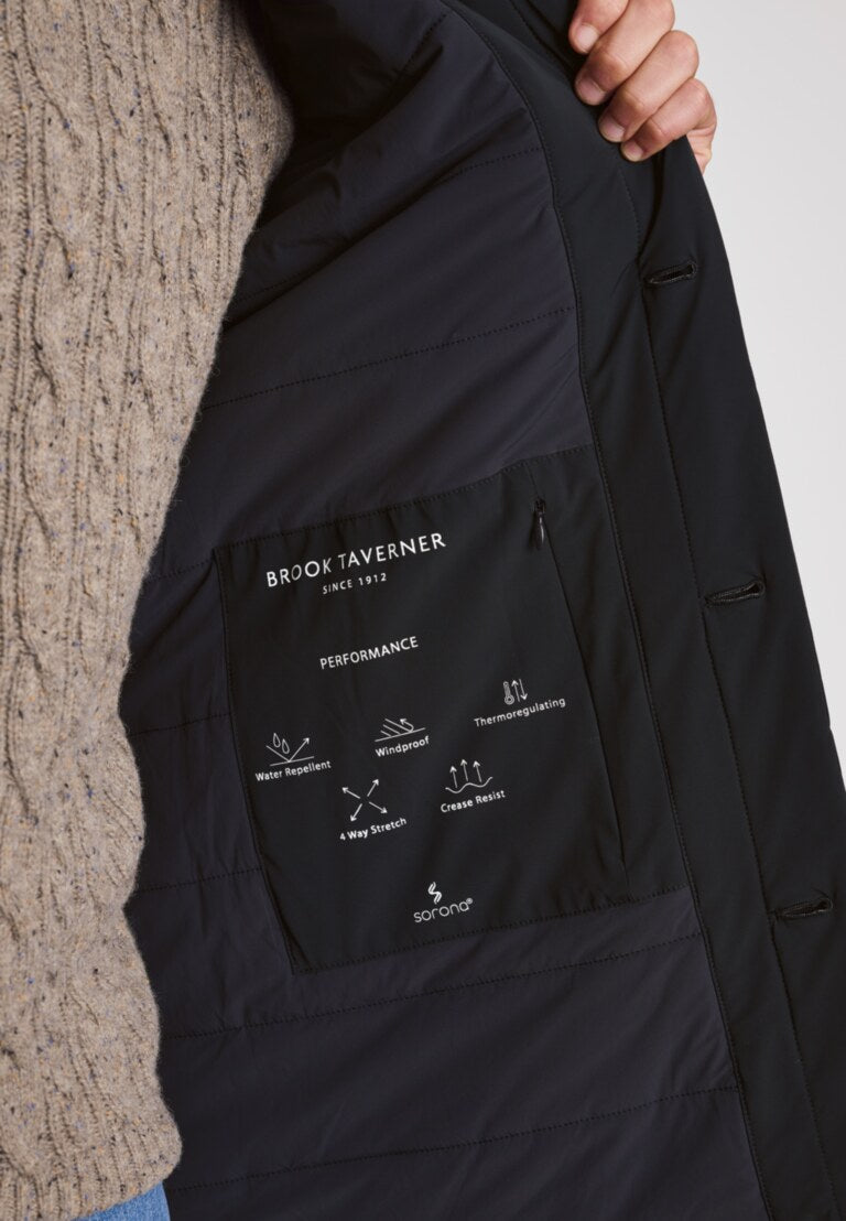Somerdale Navy Performance Padded Car Coat