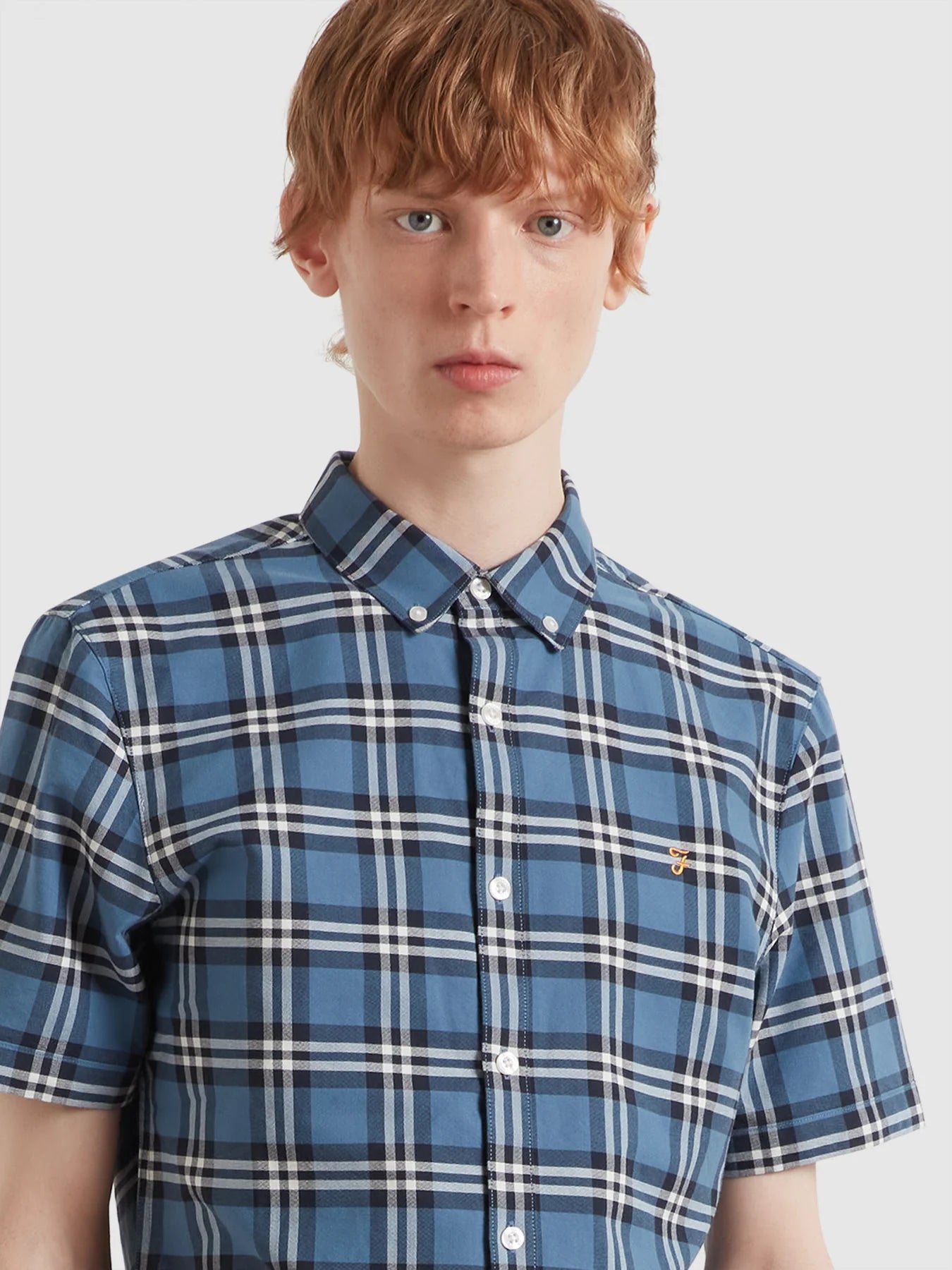 Brewer F4WSG010 - Check Short Sleeve Shirt. Available in 2 shades