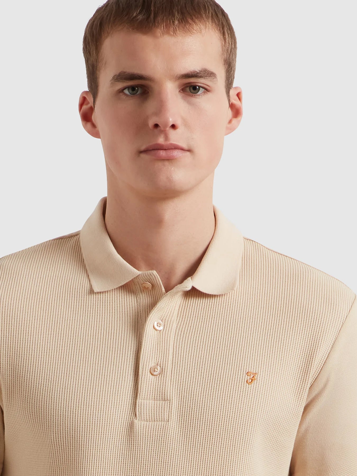 FARAH Forster F4KSC017 Textured Polo Shirt