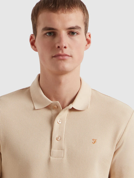 FARAH Forster F4KSC017 Textured Polo Shirt