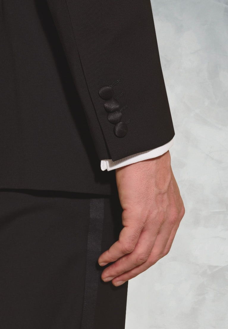 Sapphire Black Wool Blend Dinner Suit