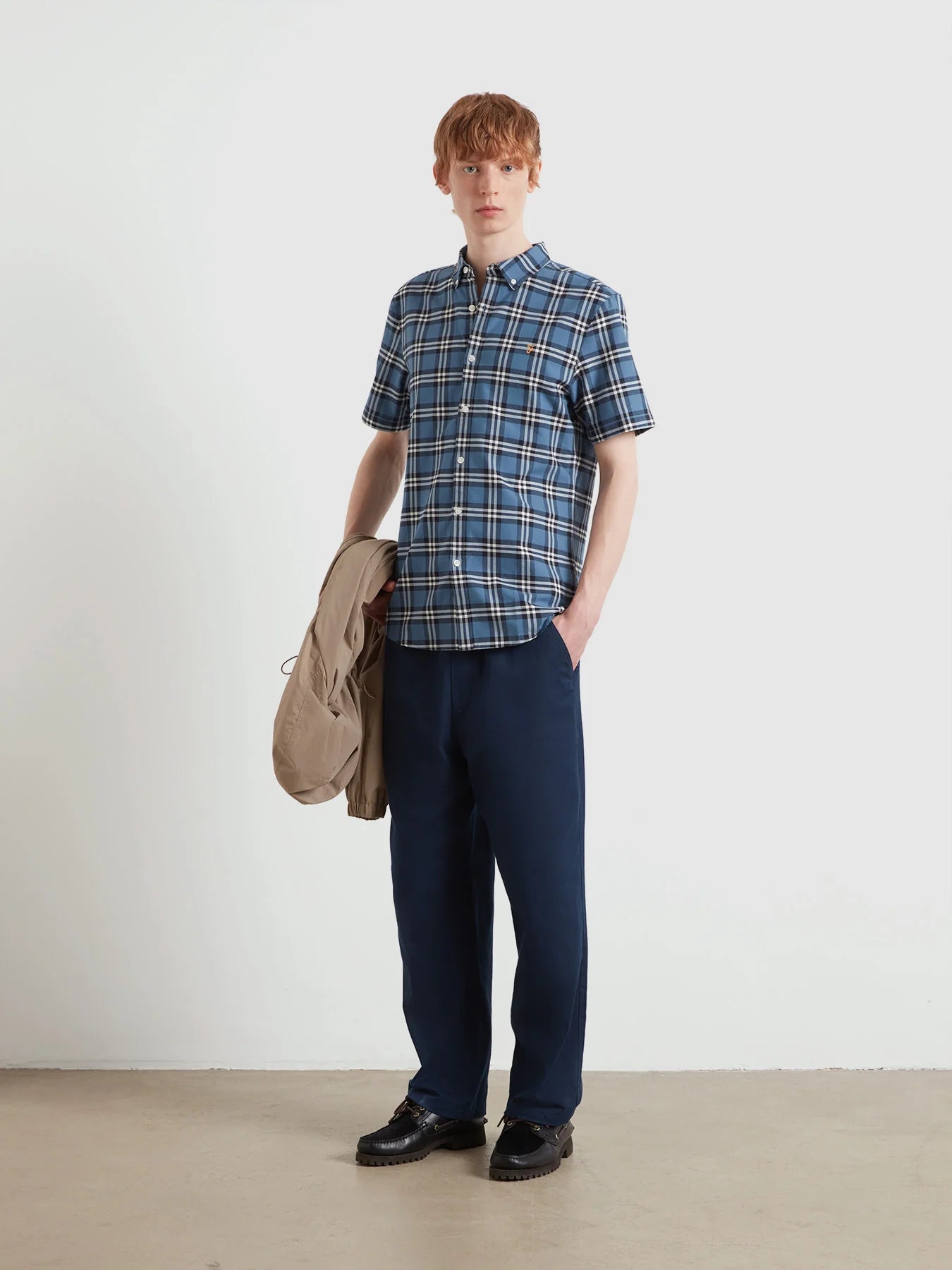 Brewer F4WSG010 - Check Short Sleeve Shirt. Available in 2 shades