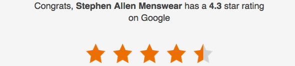 4.3 star rating on Google