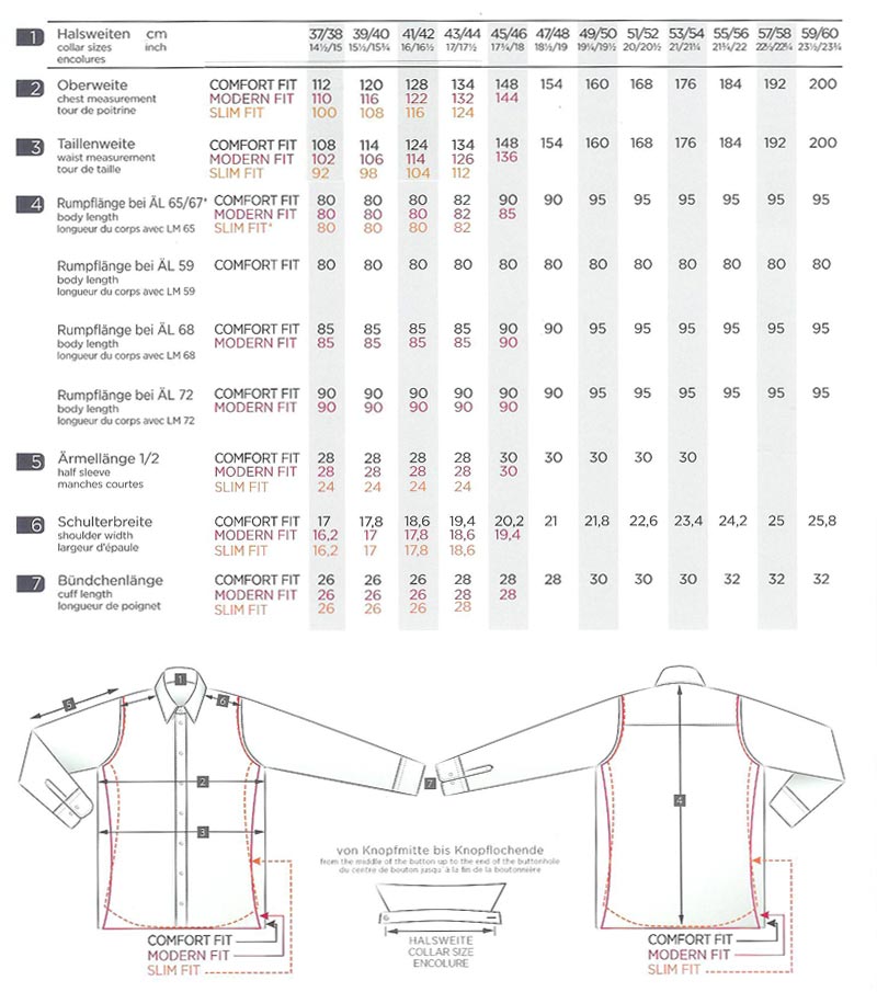 Pierre Cardin Polo Shirt Size Chart