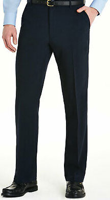 Farah Ladbroke Hopsack Straight Fit Trousers 412 True Navy at John Lewis   Partners